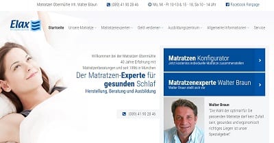 Elax.de - Gesunde und ergonomisch passende Matratzen direkt beim Experten kaufen